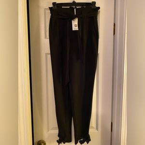 GRACE KARIN Black High Waisted Ankle Bow Pants